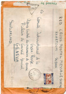 SUDAN EGYPTE-SUISSE (CROIX-ROUGE). 1942. CENSURE (manque 2 Timbres).. - Sudan (...-1951)