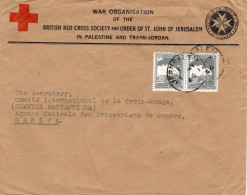 PALESTINE-JERUSALEN-BRITISH RED CROSS. 1944. 2 CENSURES. - Palestine