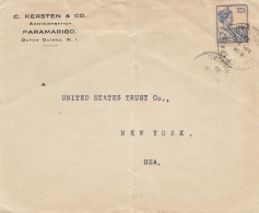 Surinam: Paramaribo 1929 To New York - Surinam