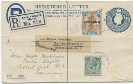 Registered Letter Valletta Ot Berlin-Steglitz, 1926 - Malte