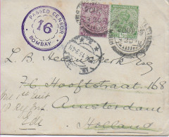 Indien 1915 Nach Amsterdam - Weiterleitung Ede, Zensur Bombay - Autres & Non Classés