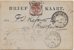 Oranje Vrij Staat, Bloemfontein To Bultfontein 1896 - Autres & Non Classés