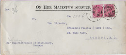 On Her Majesty's Service, Bombay To London, 1903, Big Cover - Autres & Non Classés
