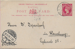 Durban/Natal, 1898 Nach Hamburg - Autres & Non Classés