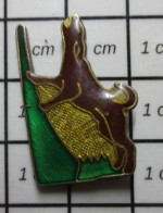 SP05 Pin's Pins / Beau Et Rare / ANIMAUX / CHIEN HURLANT APRES UN ARBRE Varaiante Marroin - Animaux