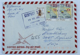 Lettre Par Avion Du Pérou Vers La Suisse – Affranchissement Multiple (année 2000) - Pérou