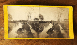 Pêche à La Ligne * Stéréo Circa 1890/1910 * Pêcheurs * Concours ? * Villageois - Fischerei