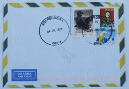 Lettre Par Avion Du Brésil Vers La Suisse – Affranchissement Multiple (2019) - Luftpost