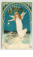 N°490 - Ange Avec Robe En Tissu Blanc - Engel