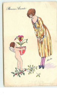 N°8868 - Carte Illustrateur - Xavier Sager - Bonne Année - Porteur De Bonnes Nouvelles - Angelot - Sager, Xavier