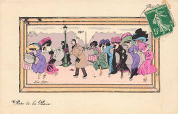 N°24067 - Illustrateur - X. Sager - Rue De La Paix - Femmes Et Homme Se Promenant - Sager, Xavier