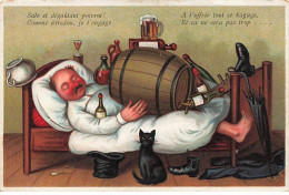 N°24099 - Fantaisie - Sale Et Dégoûtant Poivrot ... - Chat Noir - Pot De Chambre - Männer