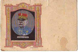 N°23051 - Carte Tissée Soie - Général Joffre - Carte Vendue En L'état - Embroidered