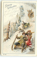 N°20788 - Frohliche Weihnachten - Courses De Luges - Andere & Zonder Classificatie