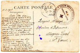 1915.  "HOPITAL AUXILIAIRE N°88.CROIX-ROUGE FRANCAISE. S.S.B.M. GENTILLY (SEINE). - Guerre Mondiale (Première)