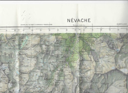Carte IGN 1/50000 _ Névache - Edition De 1928 - Topographical Maps