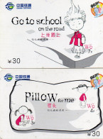CHINA - CHIP CARD - CHINA TIETONG - CN-CTT-HUB-IC-025/026 - FULL SET - THE GROWTH OF MY MEMORY - HIGHLY USED - China