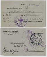 #CROCE ROSSA IT.-MILANO -AVVISO A FORMIGINE CHE IL SOLDATO CARDINI è RIENTRATO.. - Tickets - Vouchers