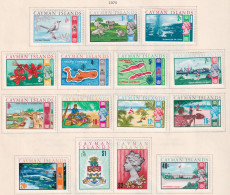 CAYMAN ISLANDS  -  1970 Decimal Definitive Set Hinged Mint - Iles Caïmans