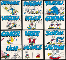 12 CPSM / CPM 10.5 X 15  Les 12 Signes Du Zodiaque Astrologie Horoscope   Astro-Gag - Astrologie