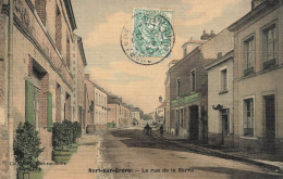 Nort Sur Erdre * 1907 * La Rue De La Barre * Marchand De Charbons Georges ROUAUD * Buvette * Cpa Toilée Colorisée - Nort Sur Erdre