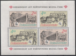 CSSR: 1988, Blockausgabe: Mi. Nr. 79, Internationale Briefmarkenausstellung PRAGA ’88, Prag: 70 Jahre Postmuseum. **/MNH - Expositions Philatéliques