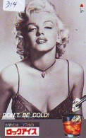 Télécarte Japon *   * MARILYN MONROE (314)  Vedette De Cinéma * Japan Movie Star Phonecard * Kino TK - Cinema