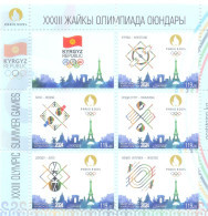 2025. Kyrgyzstan, Summer Olympic Games Paris'2024, Sheetlet,  Mint/** - Kirghizistan