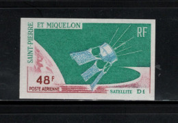St. Pierre Et Miquelon 1966 Space. Launch Of The French Satellite “D 1” Stamp Imperf. MNH -scarce- - Noord-Amerika