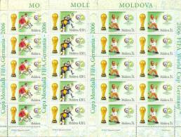 2006. Moldova, World Soccer Cup Germany' 2005, 3 Sheetlets Of 10v, Mint/** - Moldavie