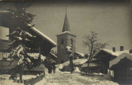 Leysin En Hiver L'Eglise Du Village Animée RV - Leysin