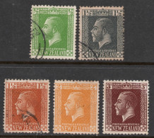 NEW ZEALAND 1915 KING GEORGE V SURFACE SET VFU. - Oblitérés