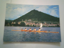 Cartolina Viaggiata "PIEDILUCO Veduta Panoramica Del Lago - Allenamento Canottieri" 1983 - Terni