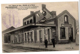 FERE CHAMPENOISE LA GARE BOMBARDEE  ANIMEE - Fère-Champenoise
