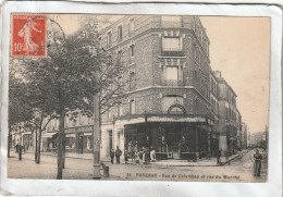 CPA :  14 X 9  -  PUTEAUX  -  Rue De Colombes Et Rue Du Marché - Puteaux