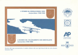 Cartolina  / Postcard /   Viaggiata / Ancona - Rievocazione Collegamento Aereo Per Zara - Demonstrationen