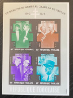Bloc Feuillet TOGO 1970 Neuf** En Mémoire Du Général De Gaulle - Togo (1960-...)