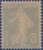 FRANCE - 137L  VARIETE SEMEUSE 5C VERT RECTO VERSO NEUF** SANS CHARNIERE COTE 15 EUR - Unused Stamps