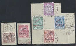 1914 ALBANIA, N. 35/40 Usati Su Frammento ANNULLO Primo Giorno - Albanie
