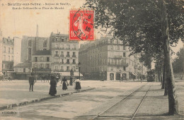 Neuilly Sur Seine * Avenue De Neuilly * Rue De Sablonville Et Place Du Marché * Train Ligne Chemin De Fer - Neuilly Sur Seine