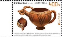 Armenia Arménie Armenien 2025 Mi 1444 Europa Archaeological Discoveries Libation Vessel XIX-XVIII Cc. B.C. MNH** - Arménie
