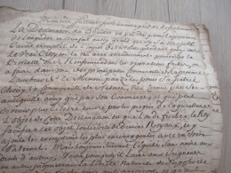 Manuscrit Grand A3 Languedoc 6p Mémoire Sur L'Avantage Des Défrichements Nîmes Justifié De Calculs à Lire Fin XVIIIème - Manuscripts