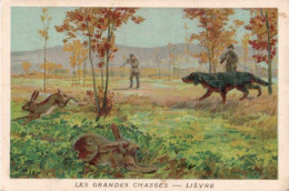 Chromo Les Grandes Chasses Lièvre - Andere & Zonder Classificatie