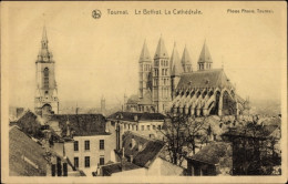 CPA Tournai Wallonien Hennegau, Le Beffroi, La Cathedrale - Autres & Non Classés