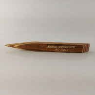 Vintage Bulgarian Ballpoint Pen Wooden Pressed Wood Pen #5833 - Lapiceros