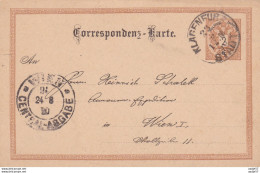 Austria Österreich AUTRICHE -1890- Entire Postal Card Of 2kr From Klagenfurt - Wien - Postkarten