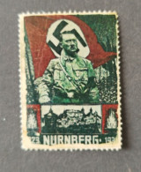 Deutsches Reich A. Hitler Feldpost Parteitag Nürnberg 1933 - 1944 Vignette  No Gum Private Print  (25/Vig3) - Militaria