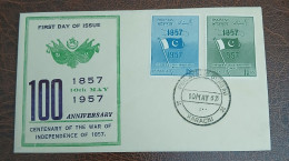 1957 Pakistan Fdc 1857 Struggle Flags War Of Independance - Pakistan