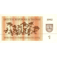 LITUANIE - PICK 39 - 1 TALONAS - 1992 - Litouwen