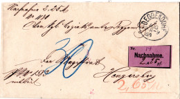 Bayern 1887, K1 Deggendorf Auf Brief M. Viol. Nachnahme Zettel N. Hengersberg - Brieven En Documenten